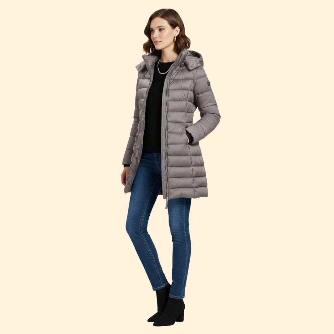 Women’s Quilted Coat with Long Length - Image 6