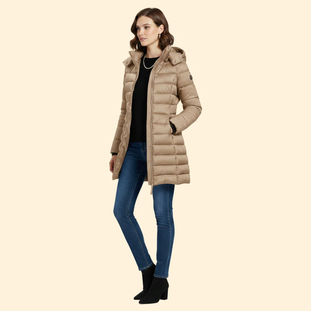 Women’s Quilted Coat with Long Length - Image 8