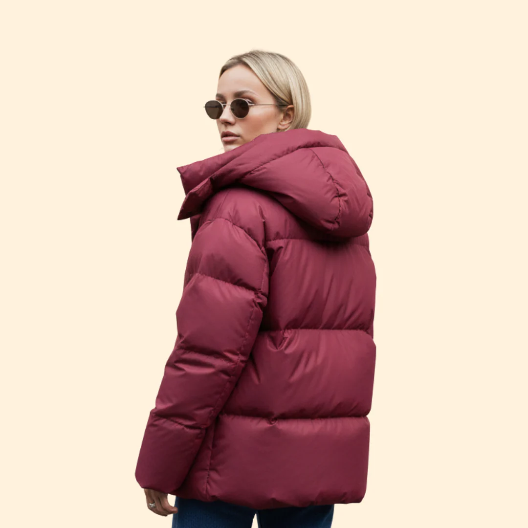 Women’s Quilted Jacket with High Collar - Image 3