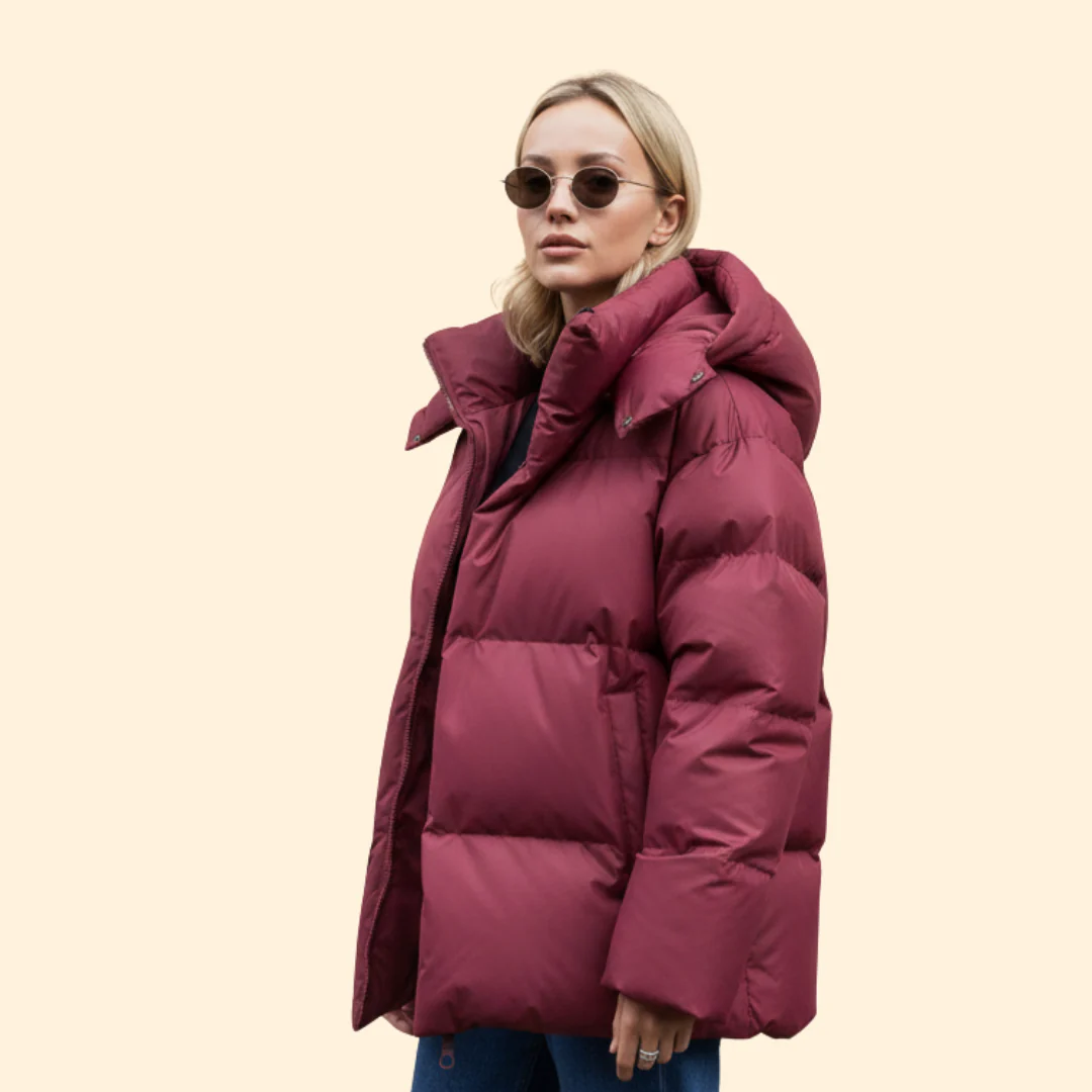 Women’s Quilted Jacket with High Collar - Image 4