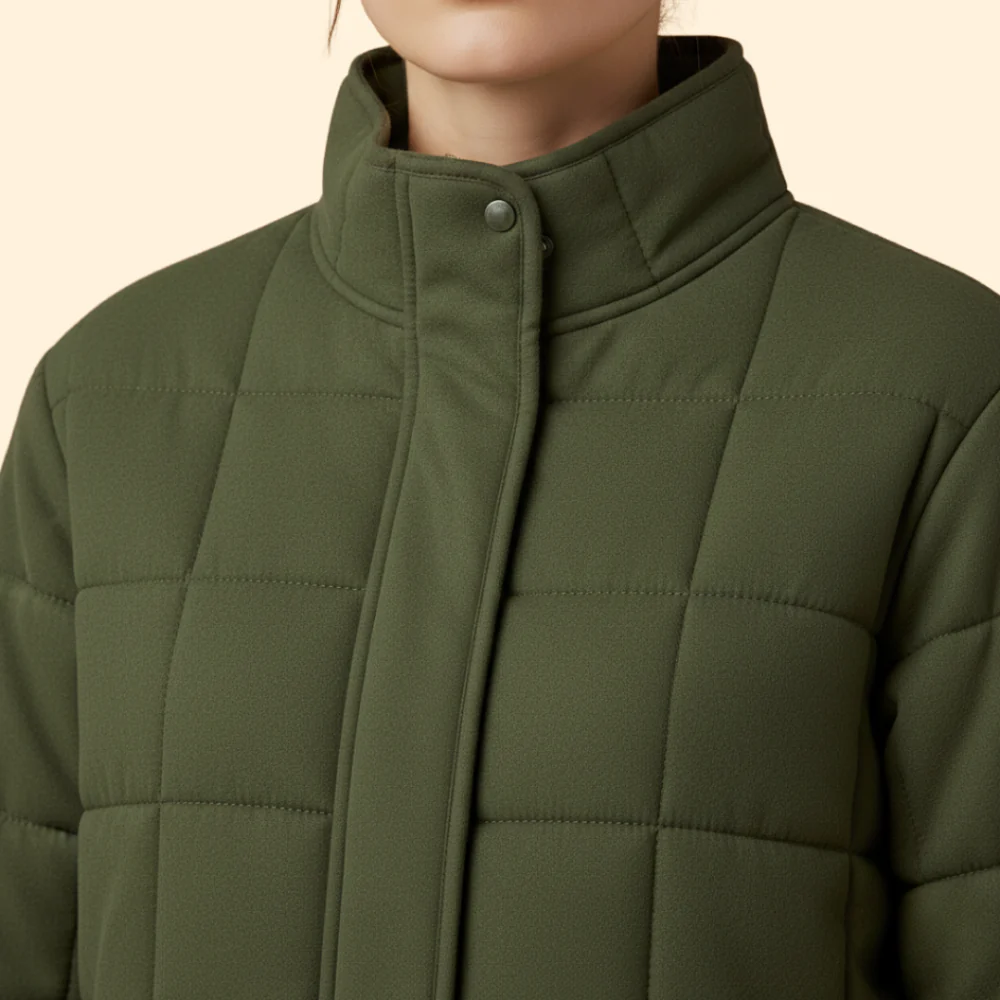 Women’s Quilted Stand-Up Collar Jacket - Image 6