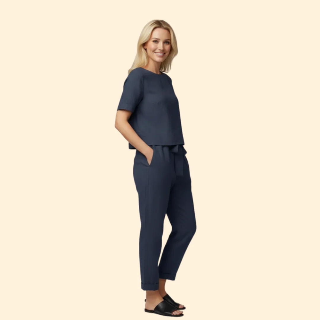Women’s Relaxed Fit Jumpsuit Short Sleeves - Image 3