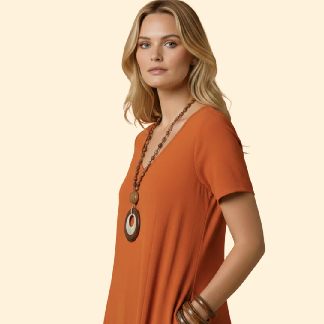 Women's Relaxed Fit Midi Dress - Image 5