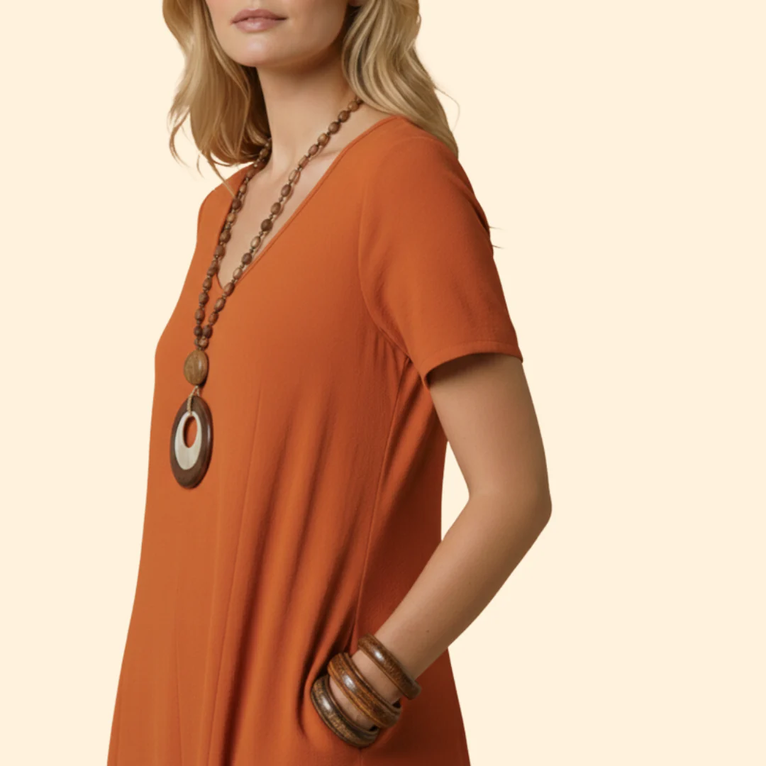 Women's Relaxed Fit Midi Dress - Image 6
