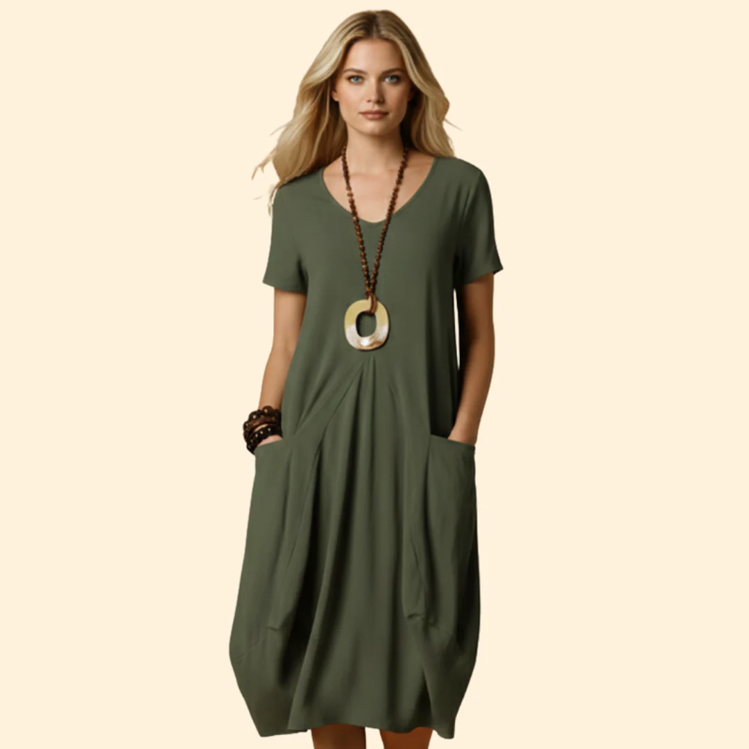Women's Relaxed Fit Midi Dress - Image 7