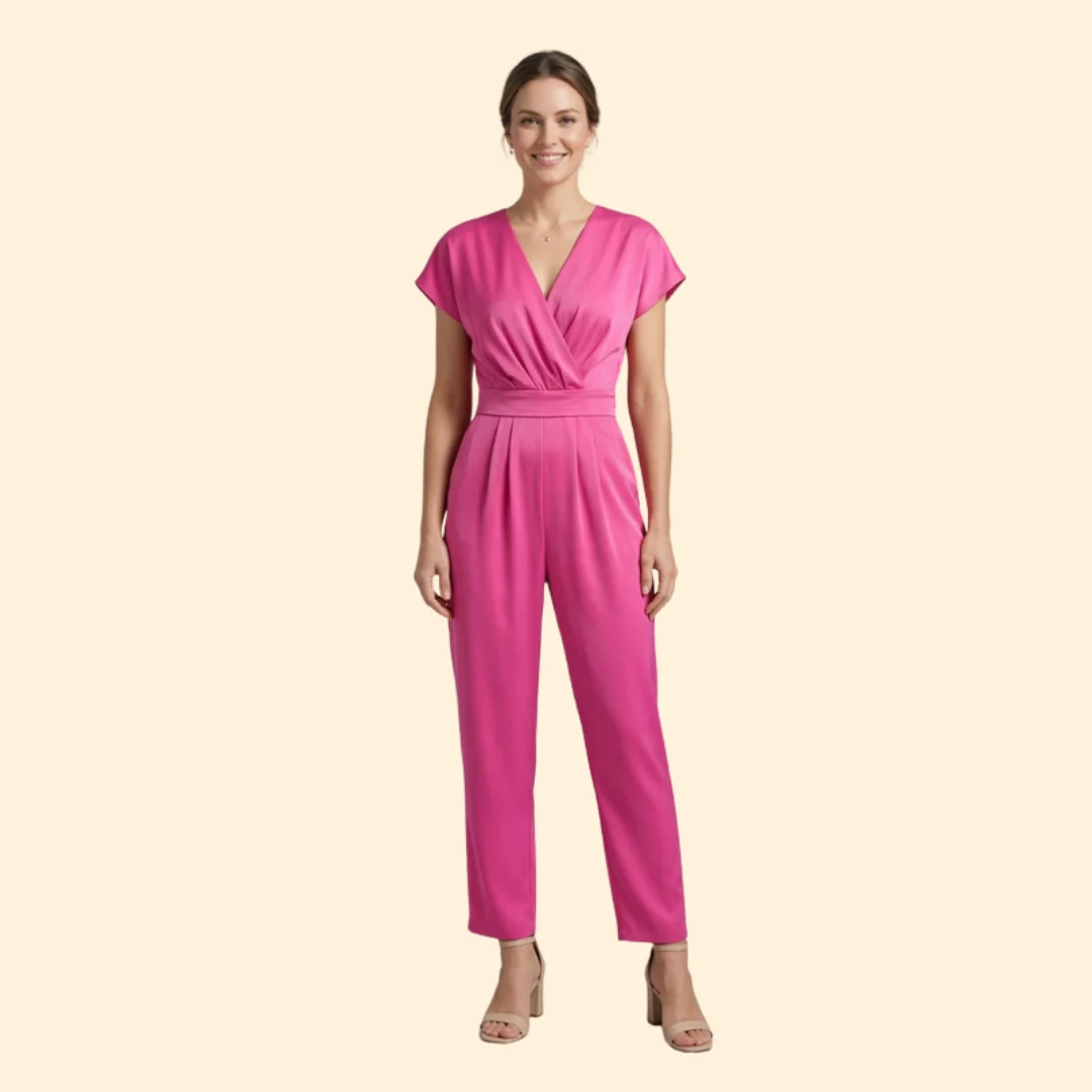 Women’s Relaxed Jumpsuit with Tapered Legs - Image 2