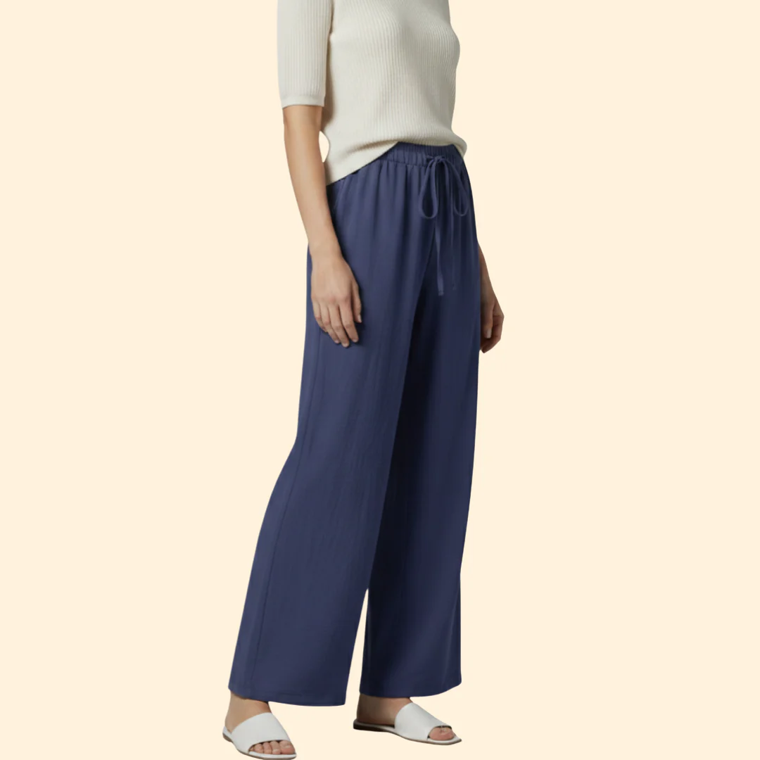 Women’s Relaxed Pants with Adjustable Waistband - Image 4