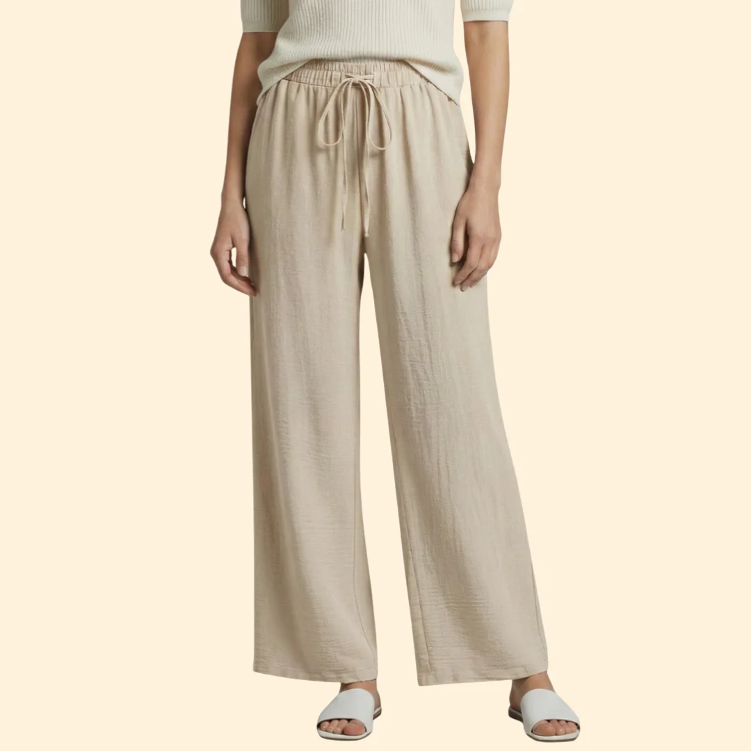 Women’s Relaxed Pants with Adjustable Waistband - Image 7