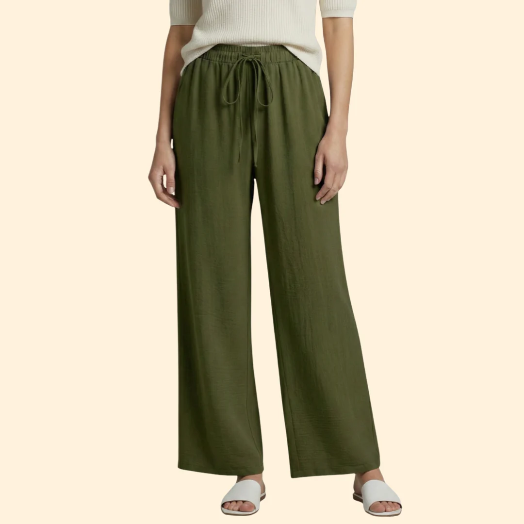 Women’s Relaxed Pants with Adjustable Waistband - Image 9