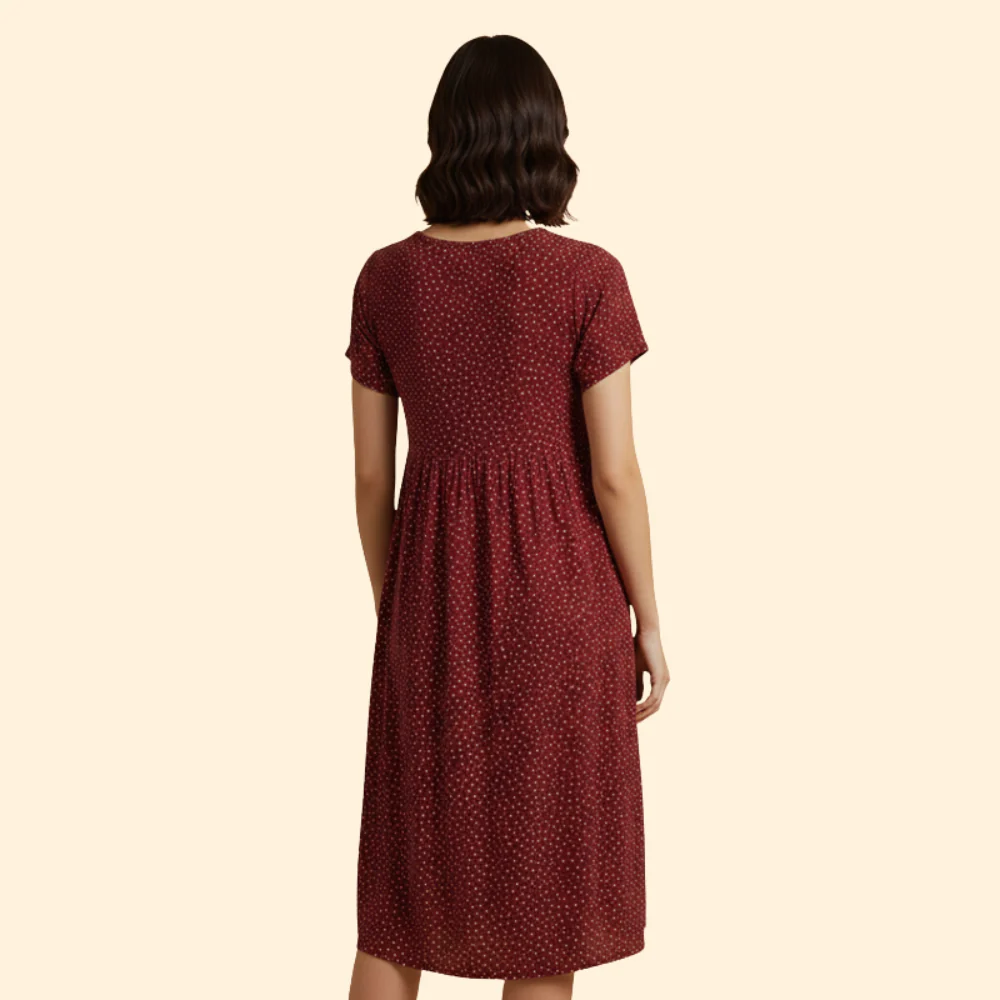 Women’s Relaxed Round Neck Dress - Image 4
