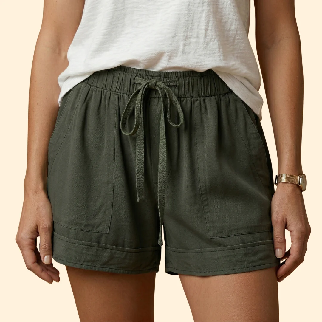 Women’s Relaxed Shorts with Drawstring - Image 3