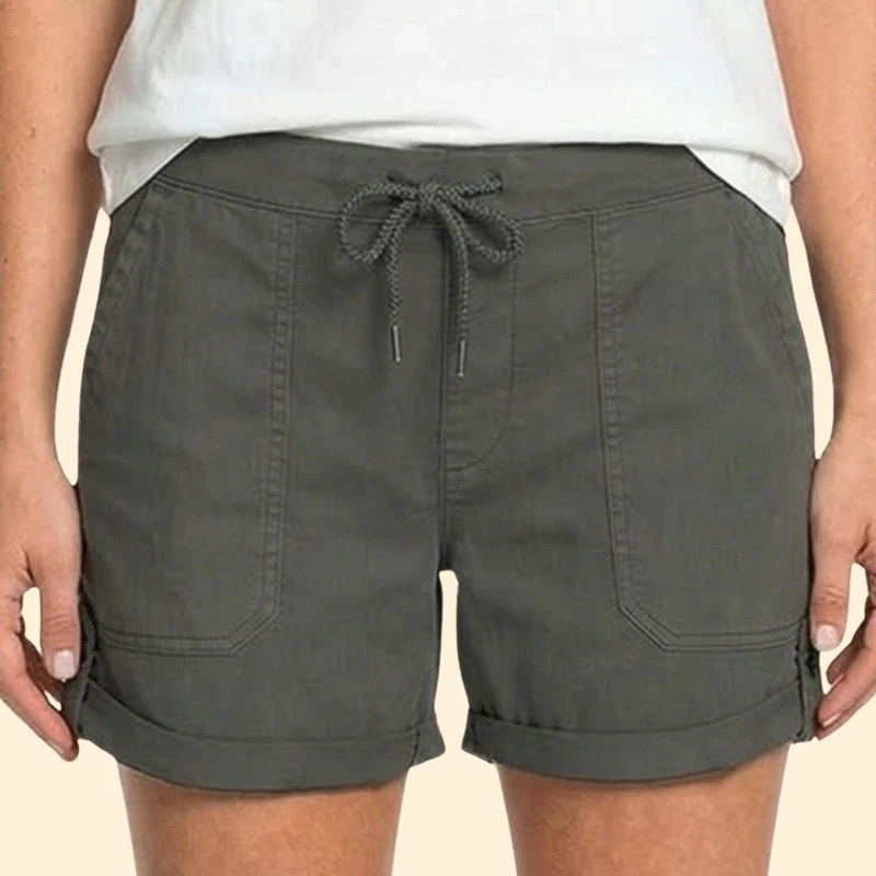 Women’s Relaxed Shorts with Turned-Up Hem - Image 10