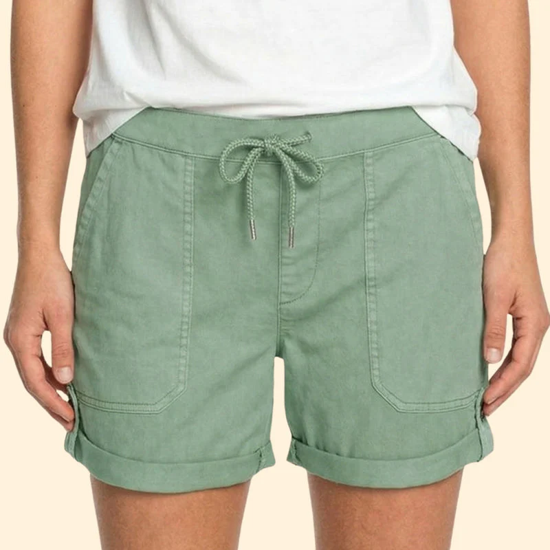 Women’s Relaxed Shorts with Turned-Up Hem - Image 11