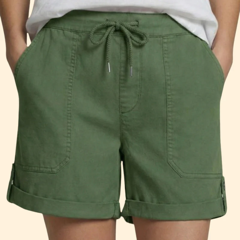 Women’s Relaxed Shorts with Turned-Up Hem - Image 13