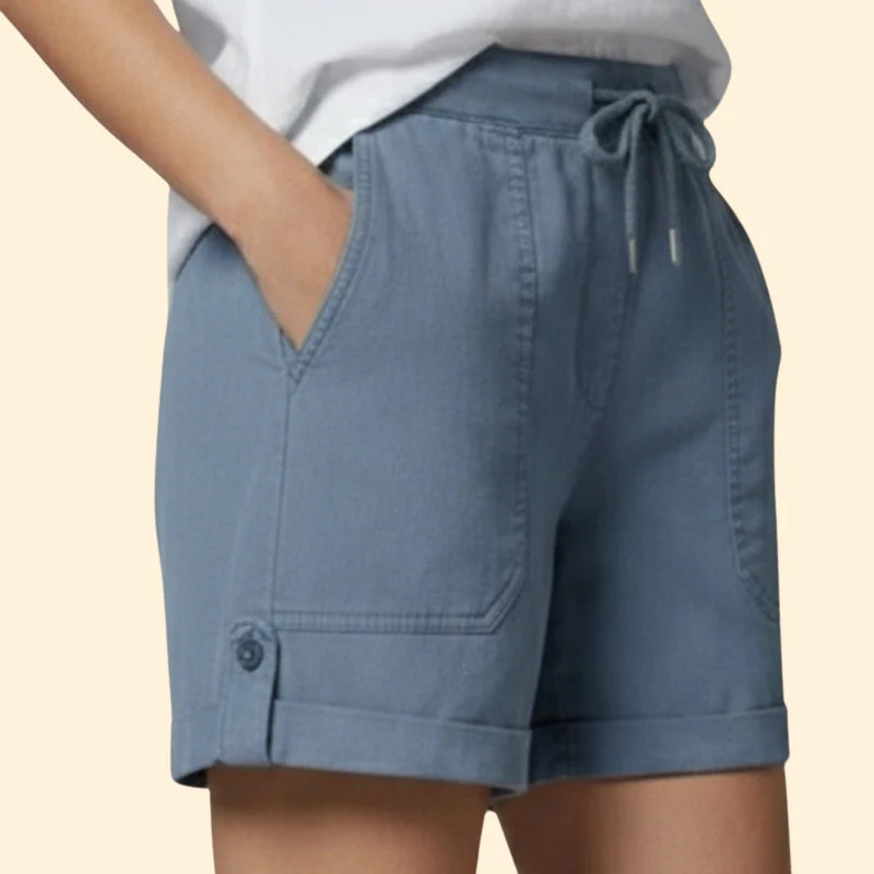 Women’s Relaxed Shorts with Turned-Up Hem - Image 4