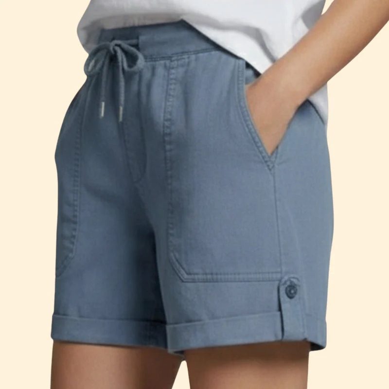 Women’s Relaxed Shorts with Turned-Up Hem - Image 5