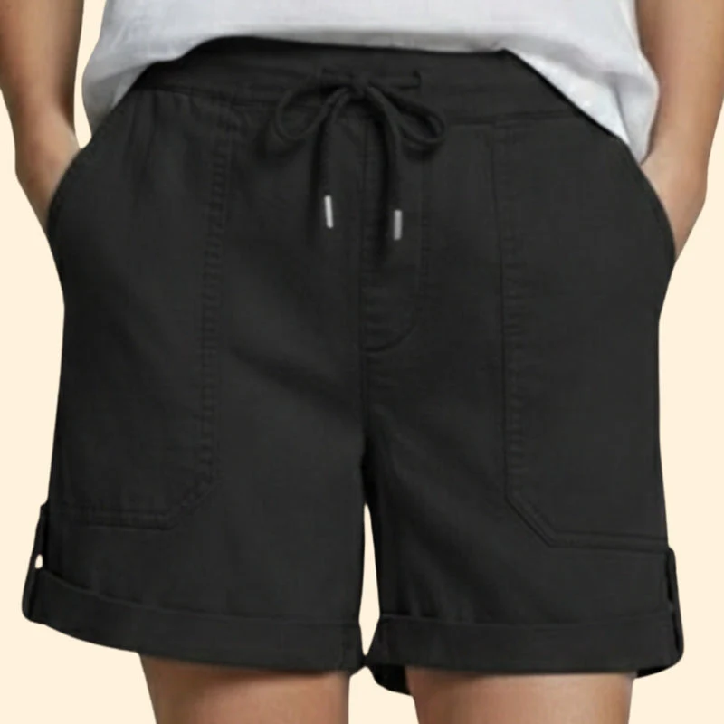 Women’s Relaxed Shorts with Turned-Up Hem - Image 7