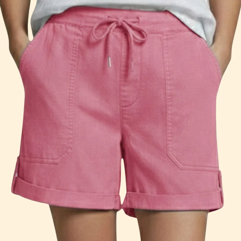 Women’s Relaxed Shorts with Turned-Up Hem - Image 8