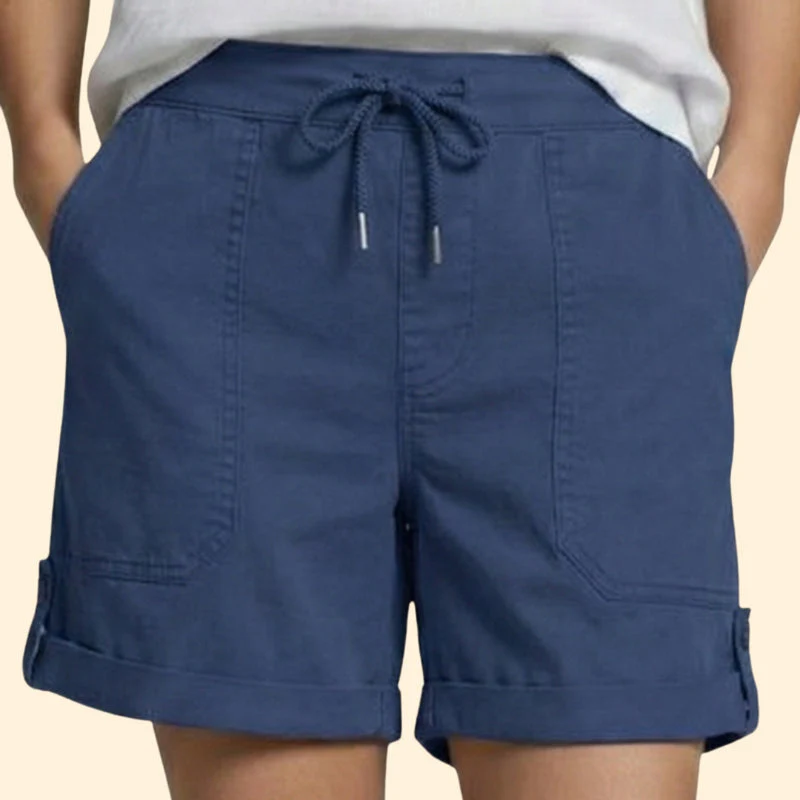 Women’s Relaxed Shorts with Turned-Up Hem - Image 9