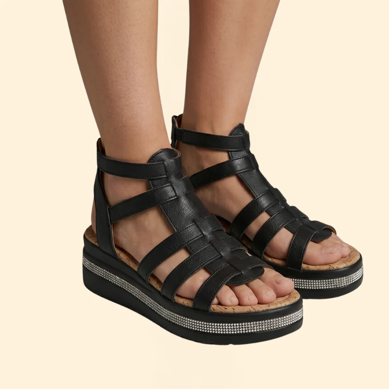 Women's Rhinestone Sandals with Support - Image 4