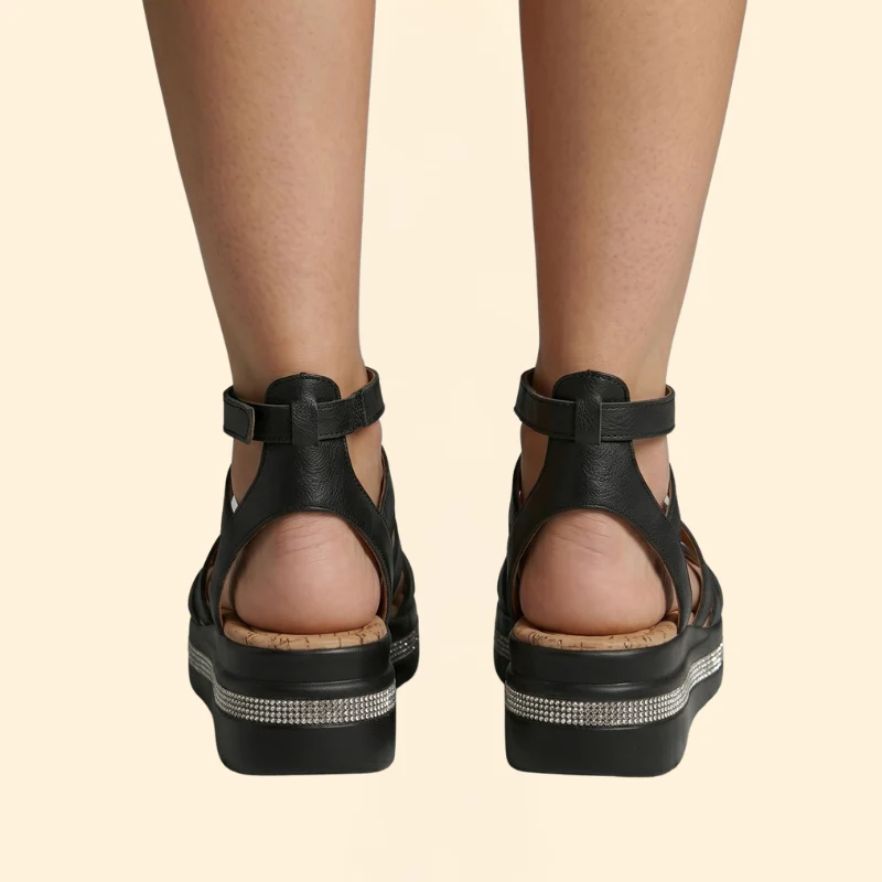 Women's Rhinestone Sandals with Support - Image 5