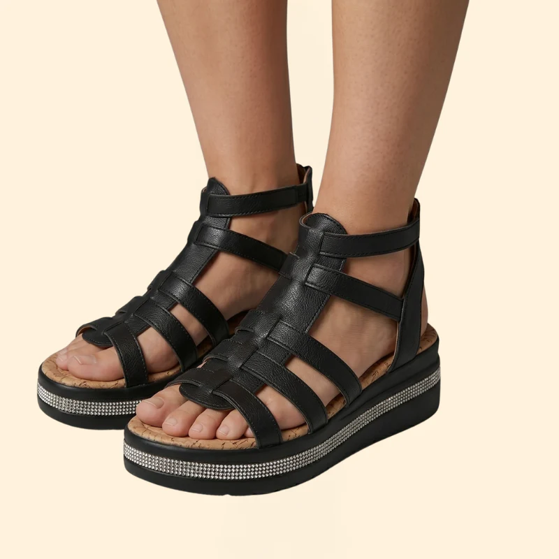 Women's Rhinestone Sandals with Support - Image 6
