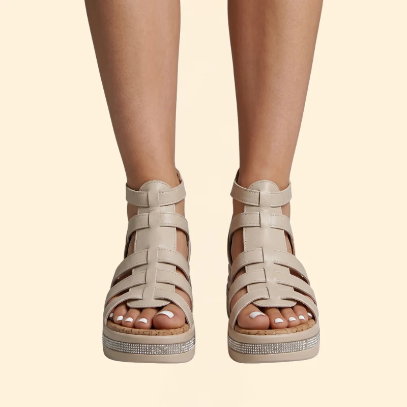 Women's Rhinestone Sandals with Support - Image 7