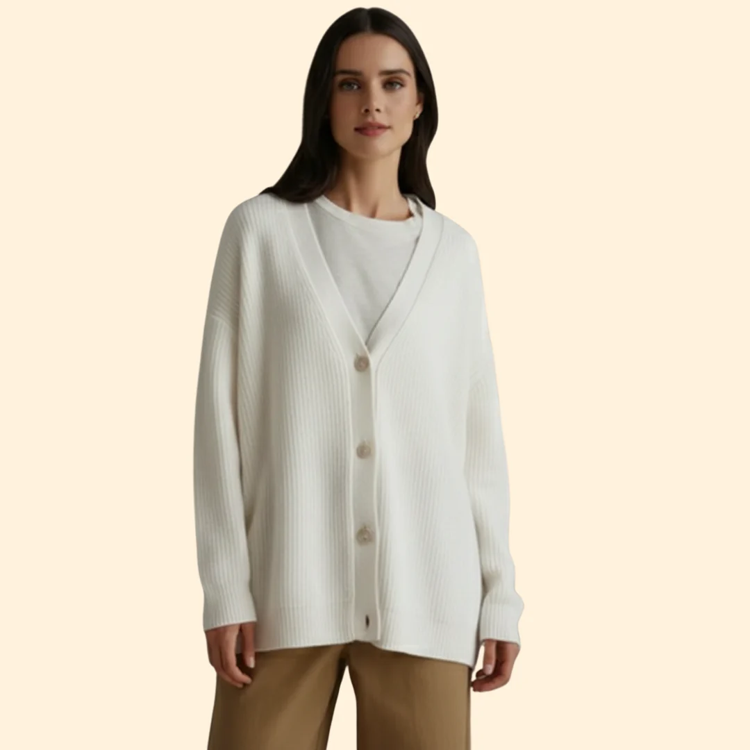 Women’s Ribbed Cardigan with Long Sleeves - Image 10