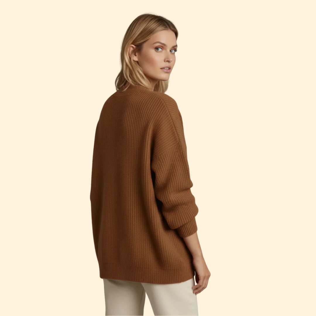 Women’s Ribbed Cardigan with Long Sleeves - Image 4