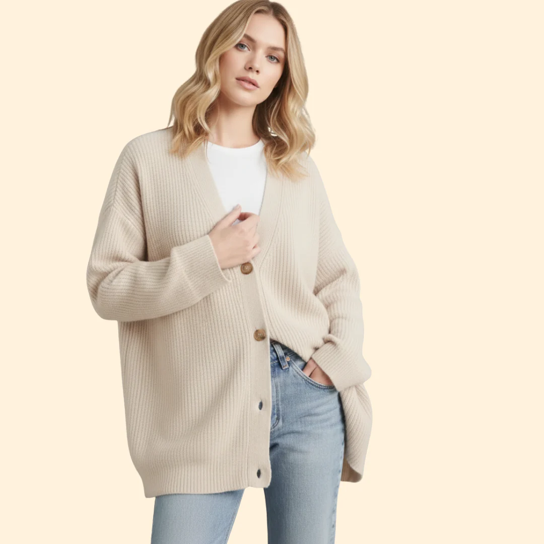 Women’s Ribbed Cardigan with Long Sleeves - Image 6