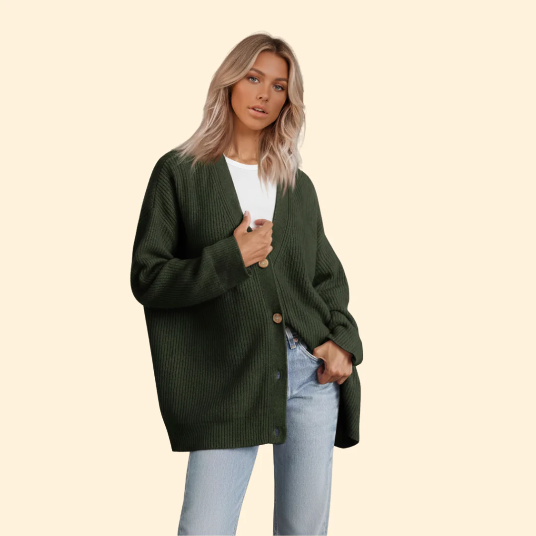 Women’s Ribbed Cardigan with Long Sleeves - Image 8