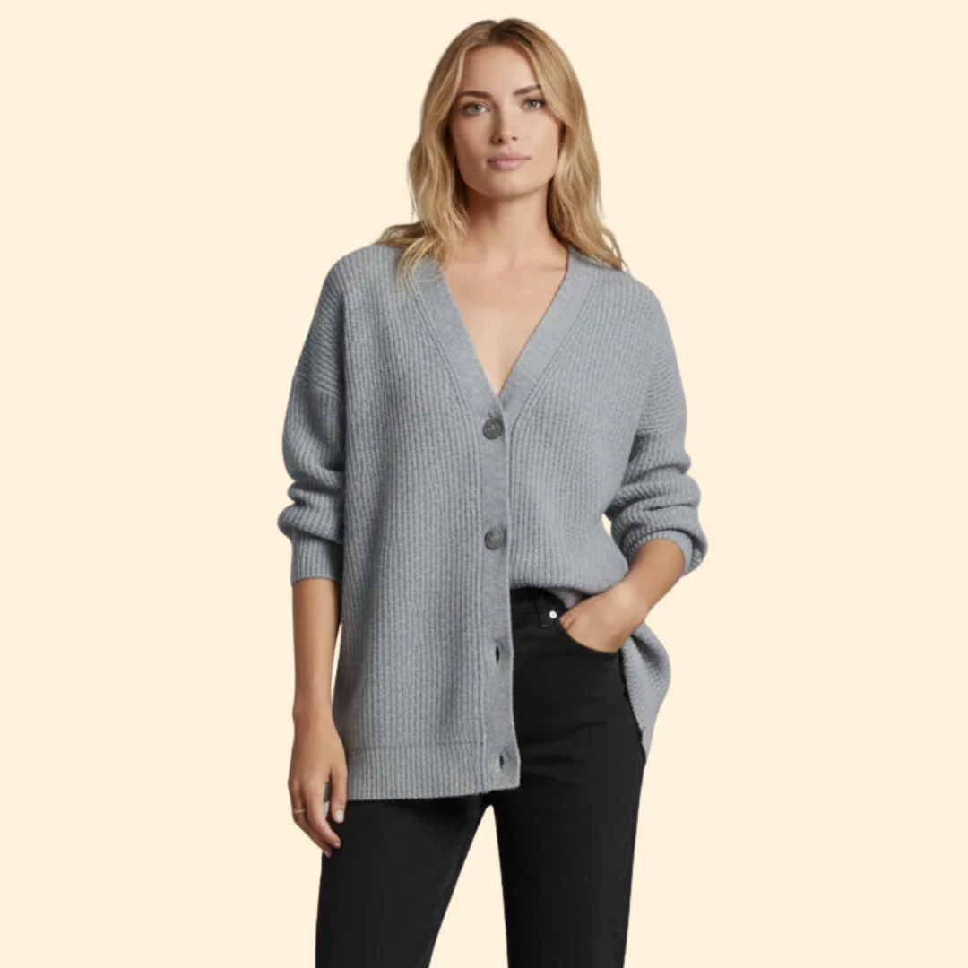 Women’s Ribbed Cardigan with Long Sleeves - Image 9