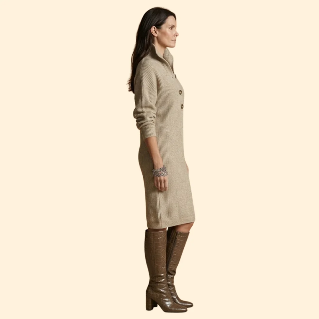 Women's Ribbed Sweater Dress - Image 3