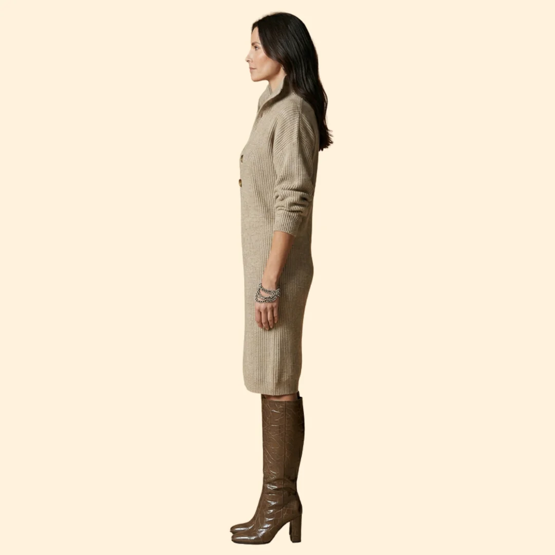 Women's Ribbed Sweater Dress - Image 4