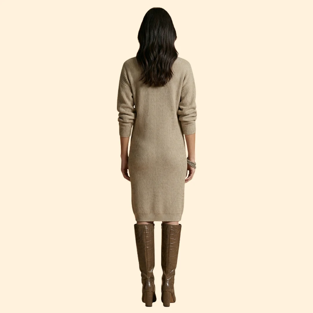 Women's Ribbed Sweater Dress - Image 5