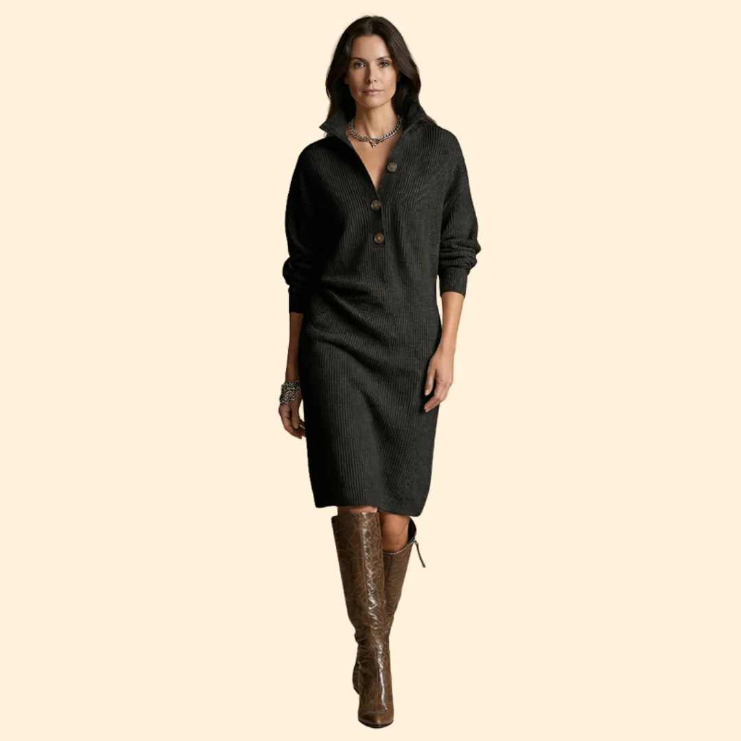 Women's Ribbed Sweater Dress - Image 8