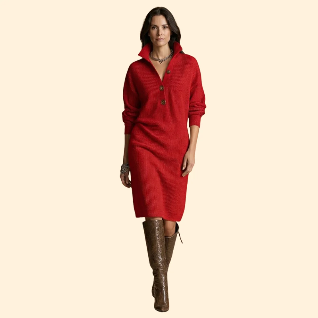 Women's Ribbed Sweater Dress - Image 9