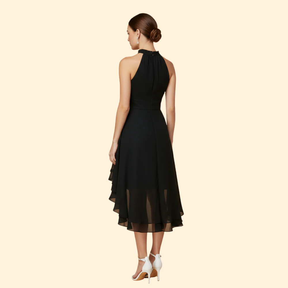 Women’s Ruffled Chiffon Dress - Image 4