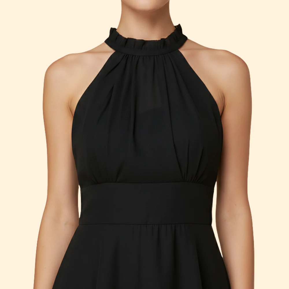 Women’s Ruffled Chiffon Dress - Image 5