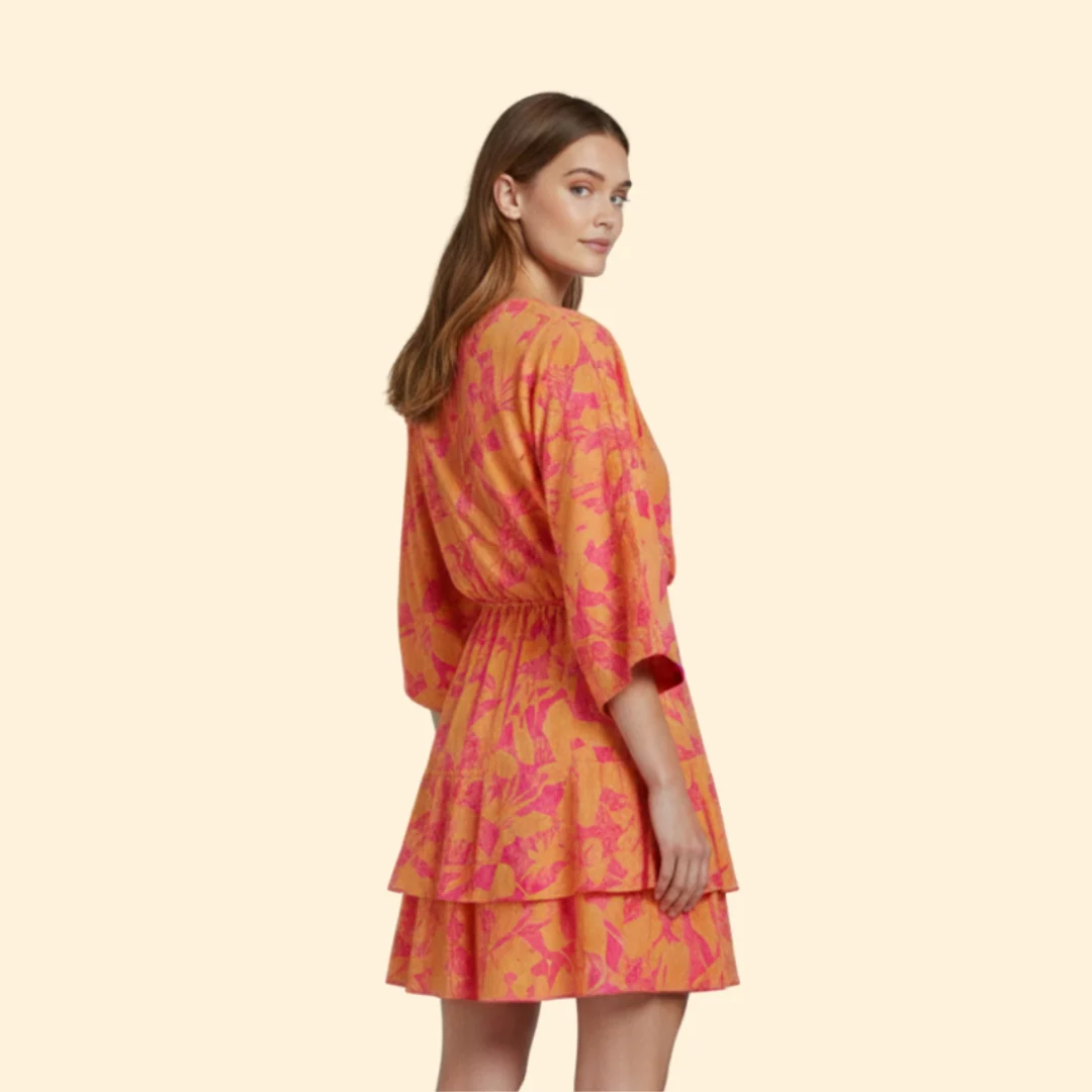 Women’s Ruffled Dress with Flared Skirt - Image 5