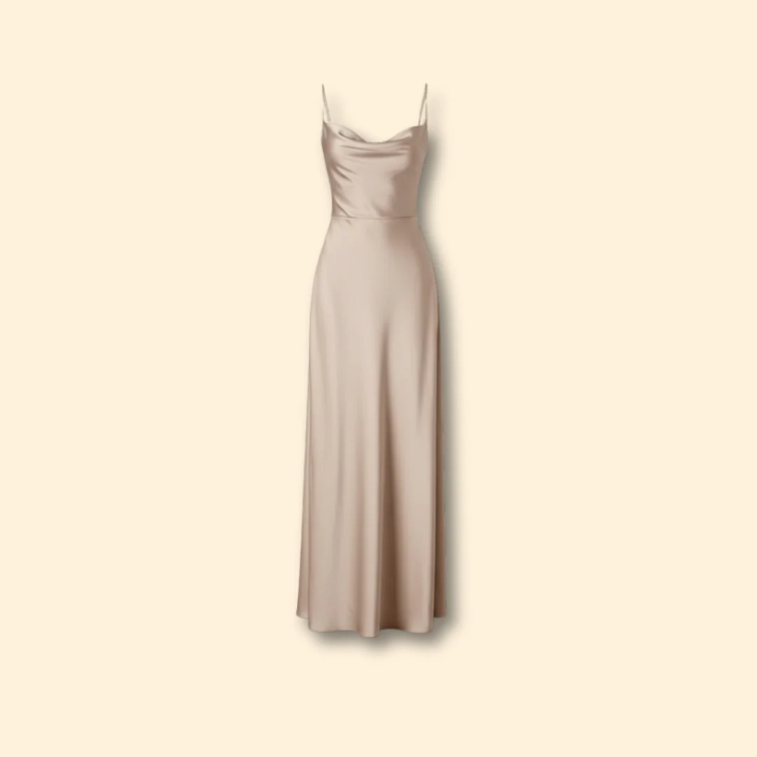 Women's Satin Dress with Strappy Back