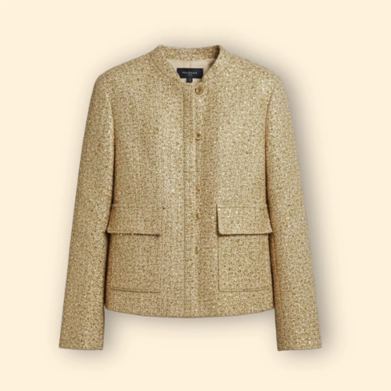 Women's Sequin Bomber Jacket with Relaxed Fit