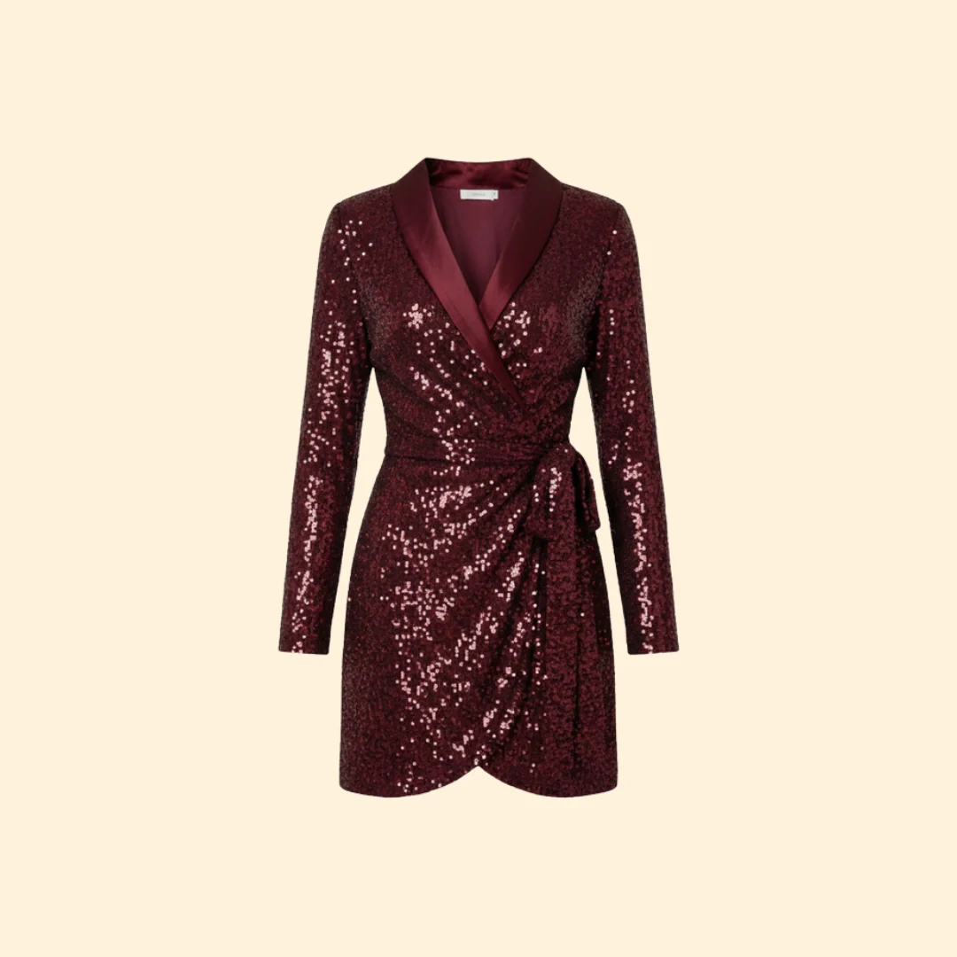 Women’s Sequin Dress with Wrap Style