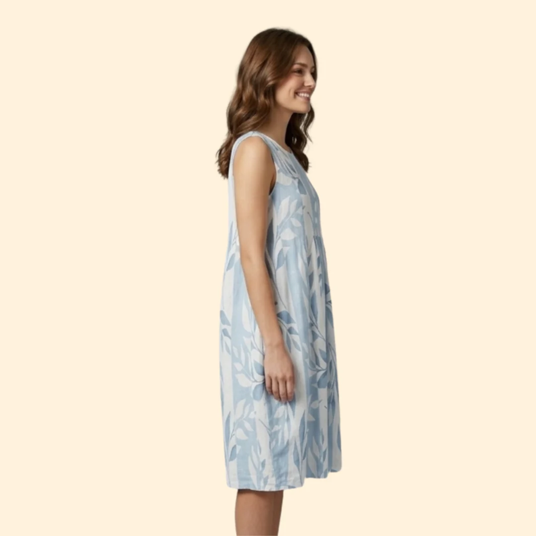 Women’s Shift Dress with Round Neckline - Image 3