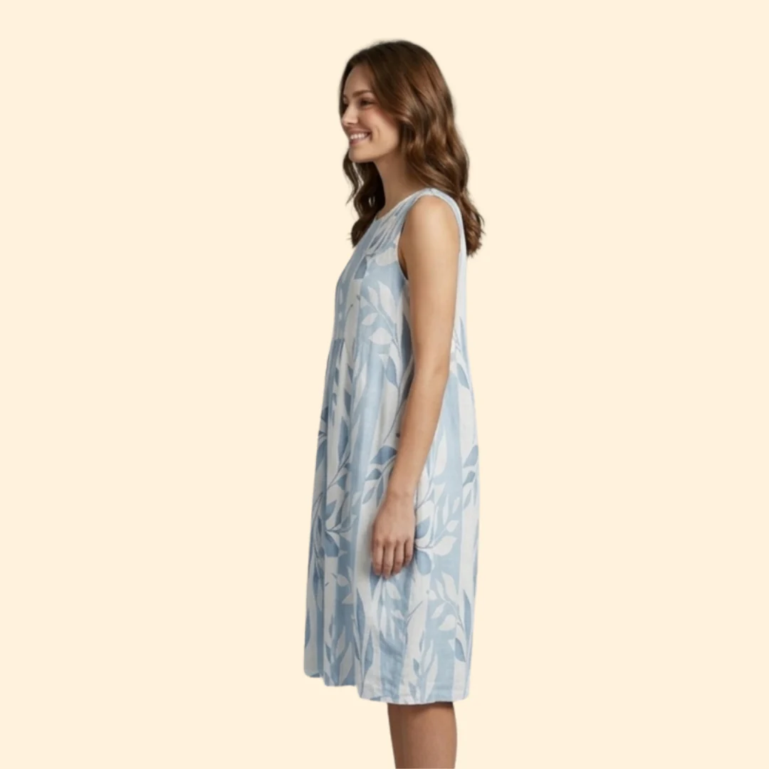 Women’s Shift Dress with Round Neckline - Image 4