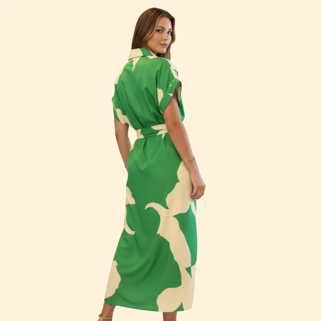Women's Shirt Dress with Belted Waist - Image 5
