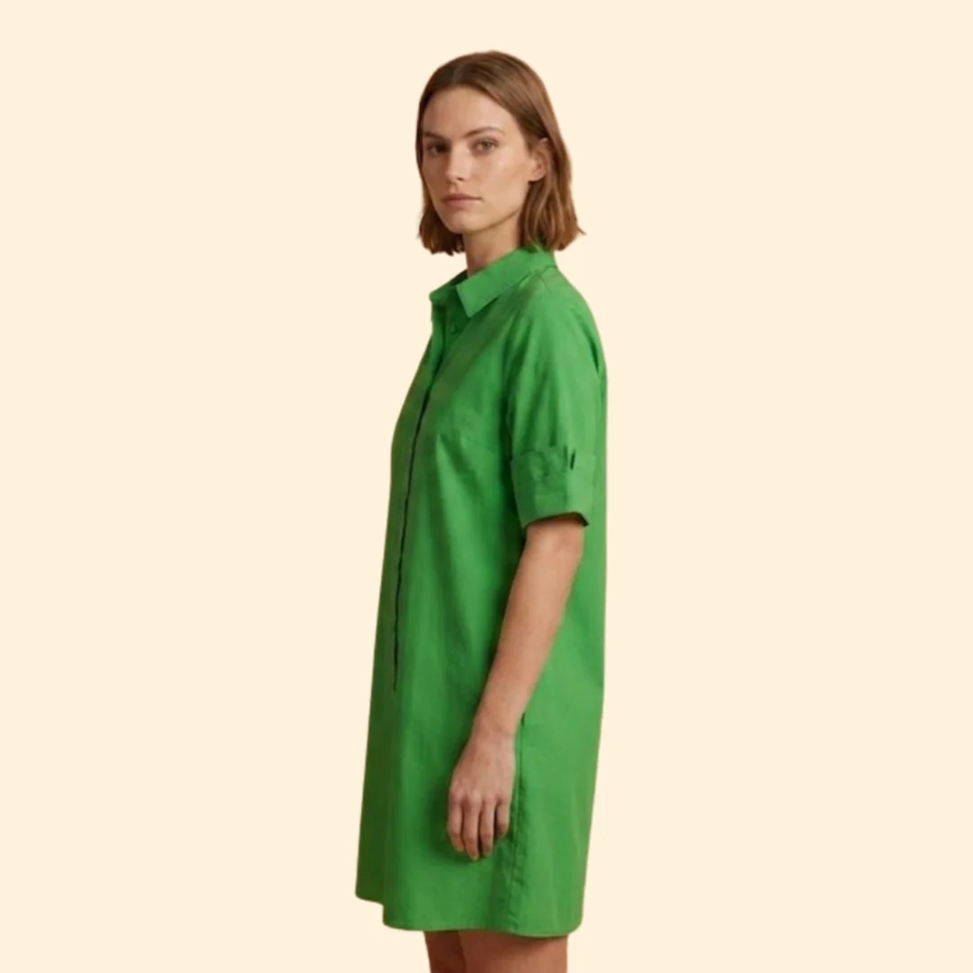 Women’s Shirt Dress with Button-Down Front - Image 4