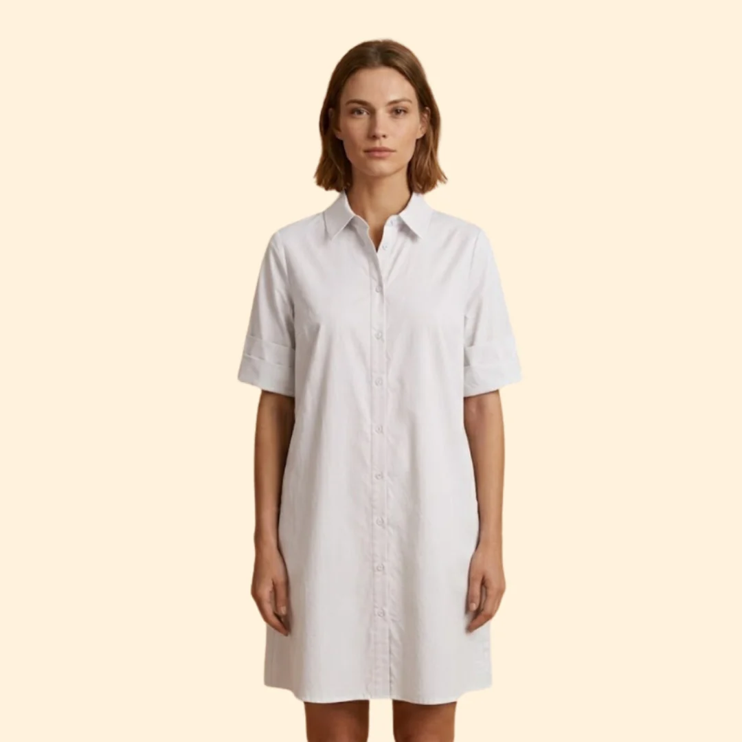 Women’s Shirt Dress with Button-Down Front - Image 8