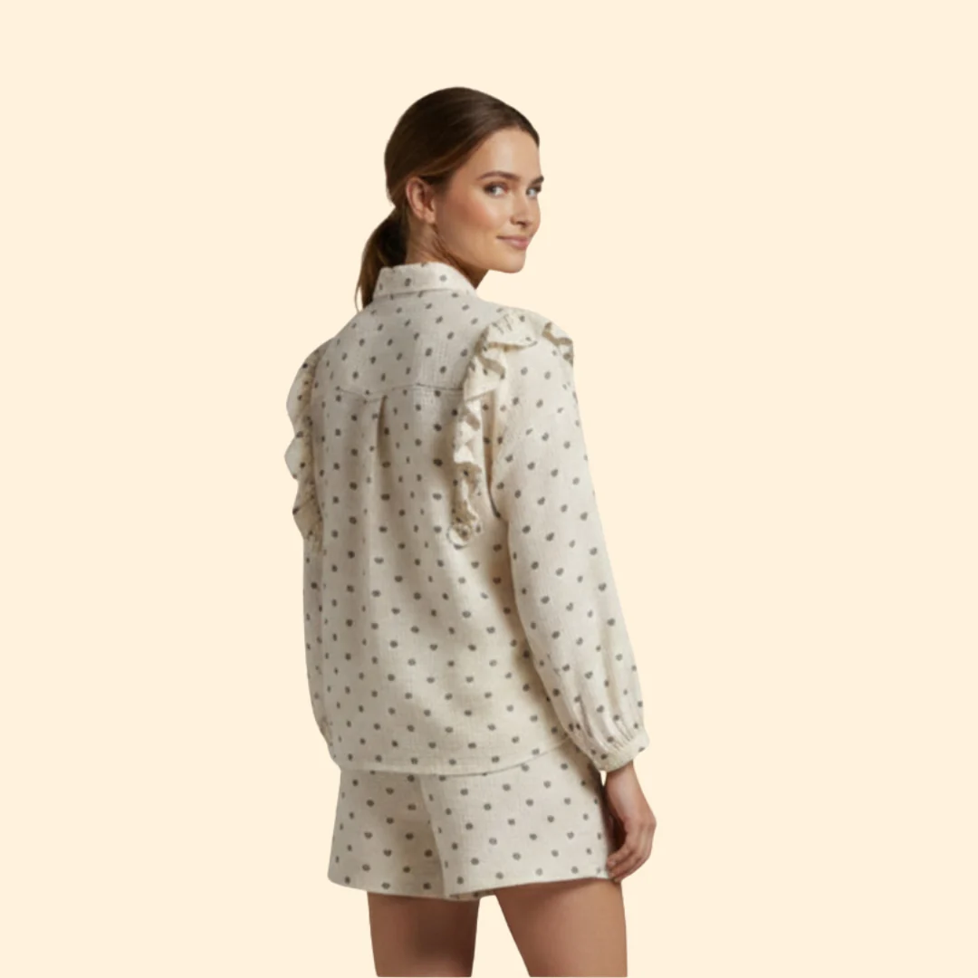 Women’s Shirt Dress with Ruffle Details - Image 5