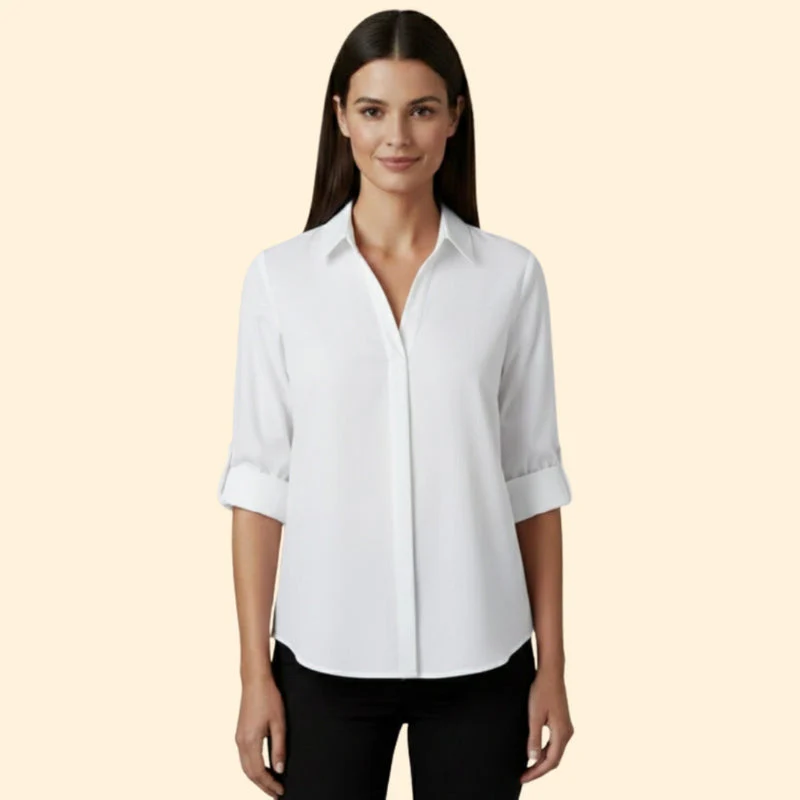 Women’s Shirt with V-Neck and Button Closure - Image 6